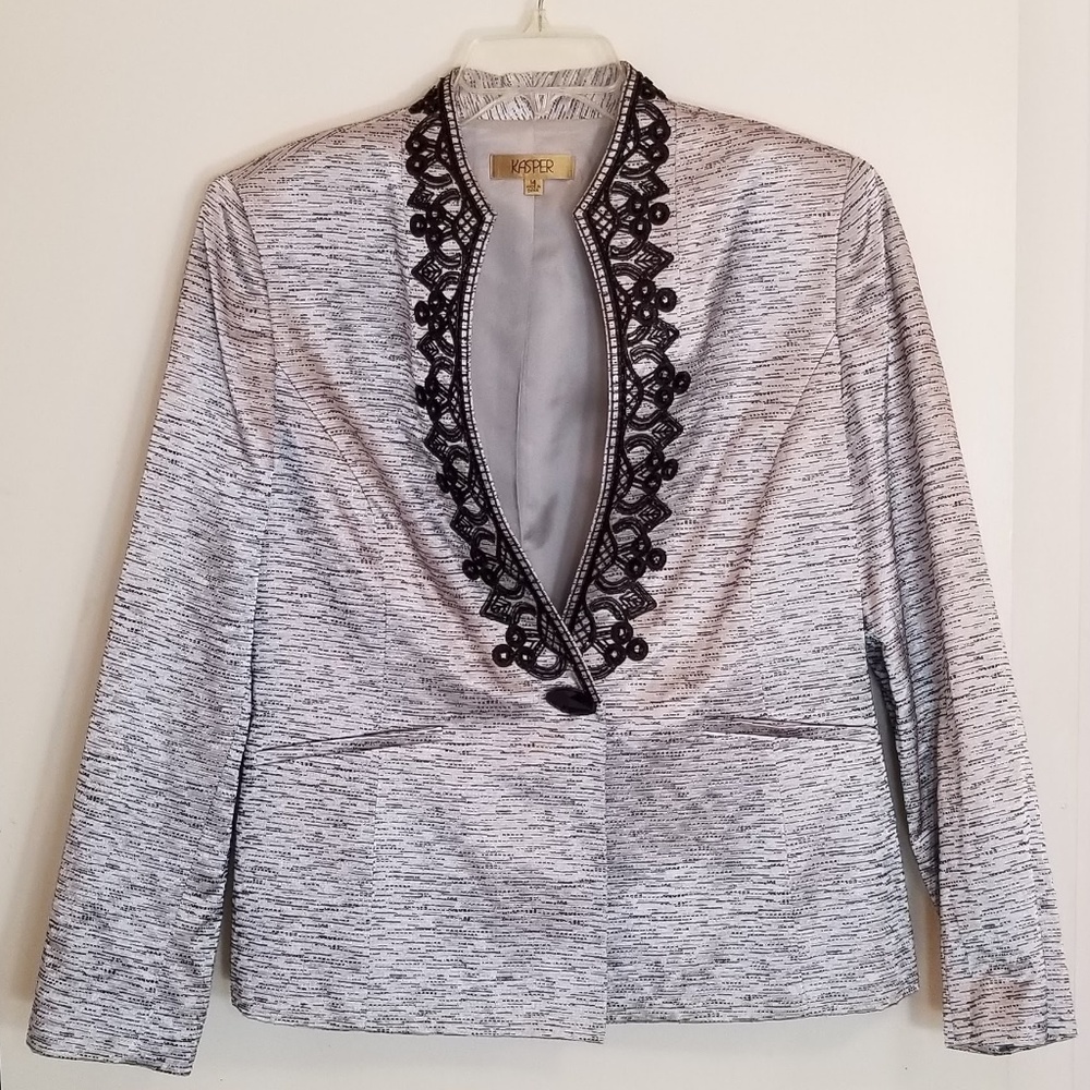 Silver and Brocade Kasper Jacket and Shell